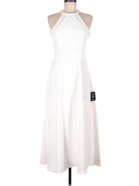 Lulu's White Halter Midi Dress
